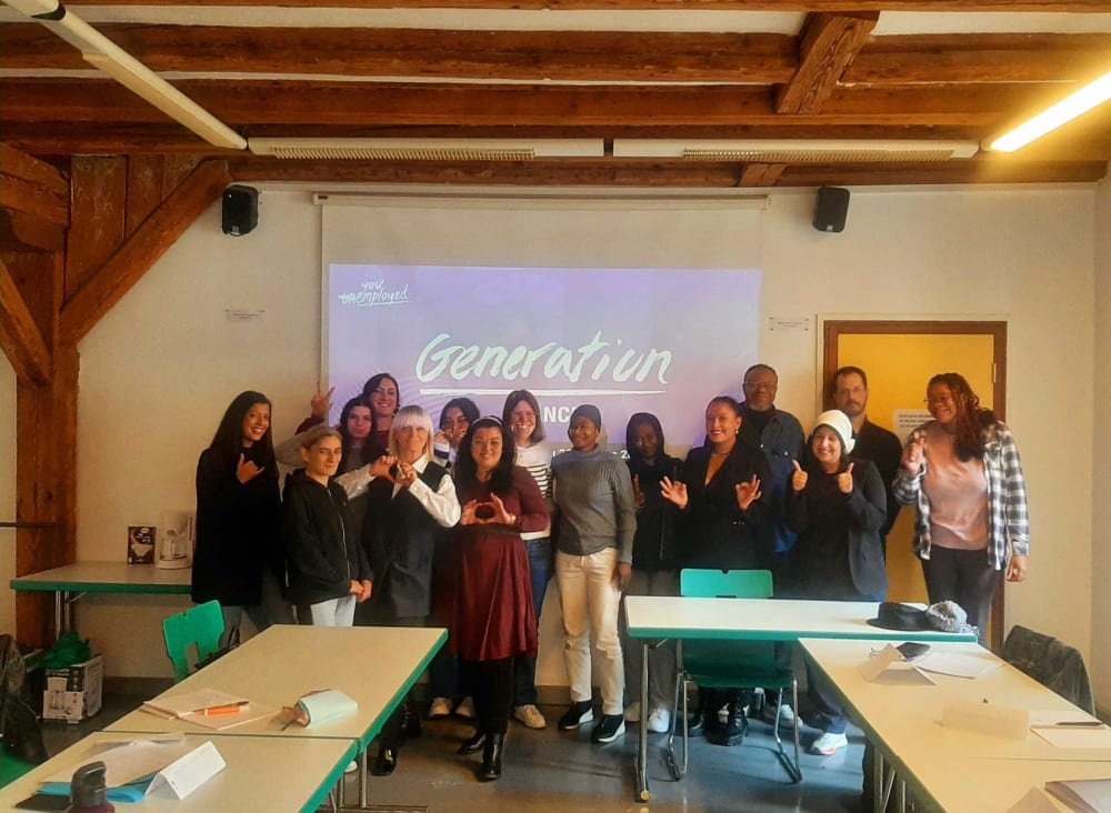 Jeunes professionnels en formation, moment de collaboration et d'espoir